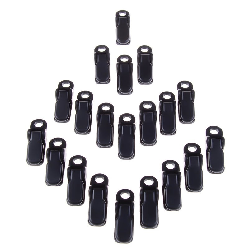 WarmShine 20 Pack Small Tarp Awning Clamp Set - Black Tarp Clips Jaw Tent Snaps for Camping - Image 5
